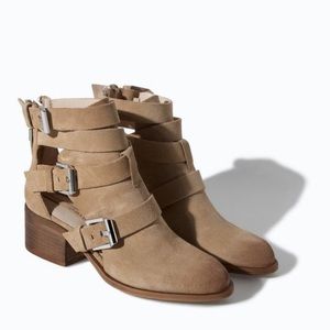 Zara Suede Ankle Booties